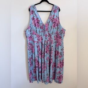 Torrid Corset Floral Midi Dress Size 5X Victorian Romantic Ethereal Fairy